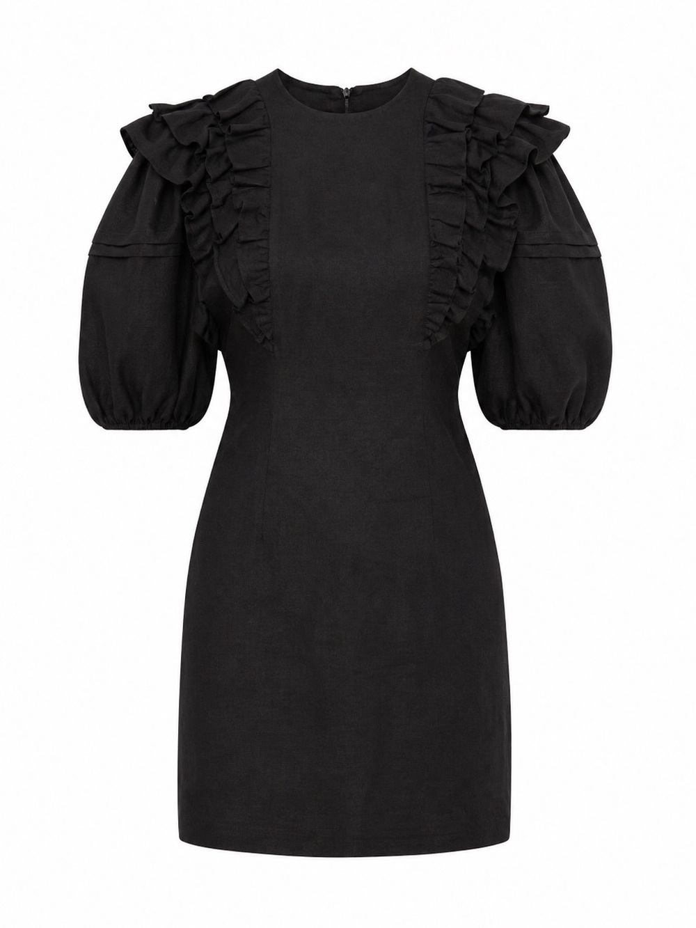 🖤 RHODE Varja Dress | Black | Size XXS | Statement Puff Sleeve Mini